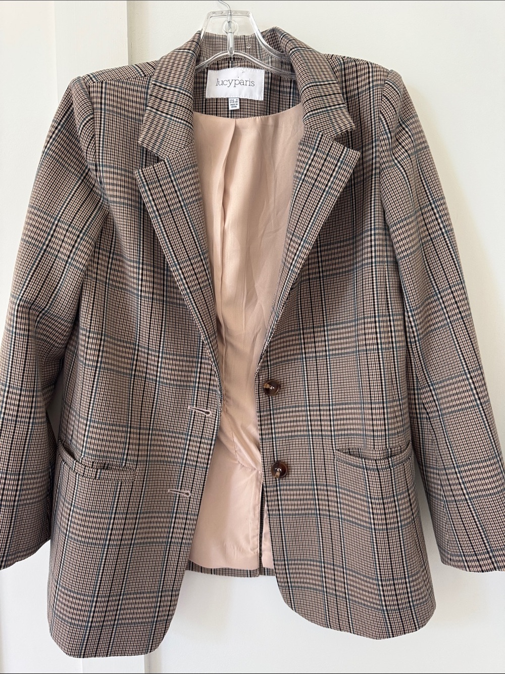 Lucy Paris Women’s Sherlock Plaid Blazer Plaid Size S - Picture 2 of 9